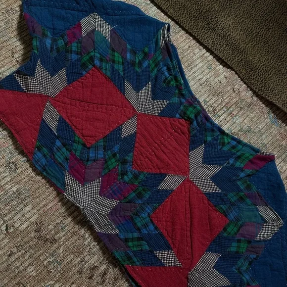 Colorful Patchwork Poncho Top - Picture 4 of 9